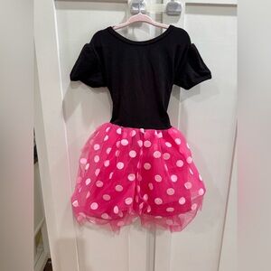 Black and Pink Polka Dot Dress